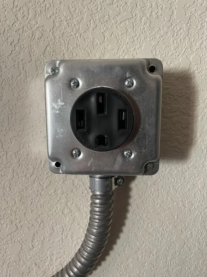 NEMA 14-50 outlet installed for Smart Home Electrical in Rock Falls